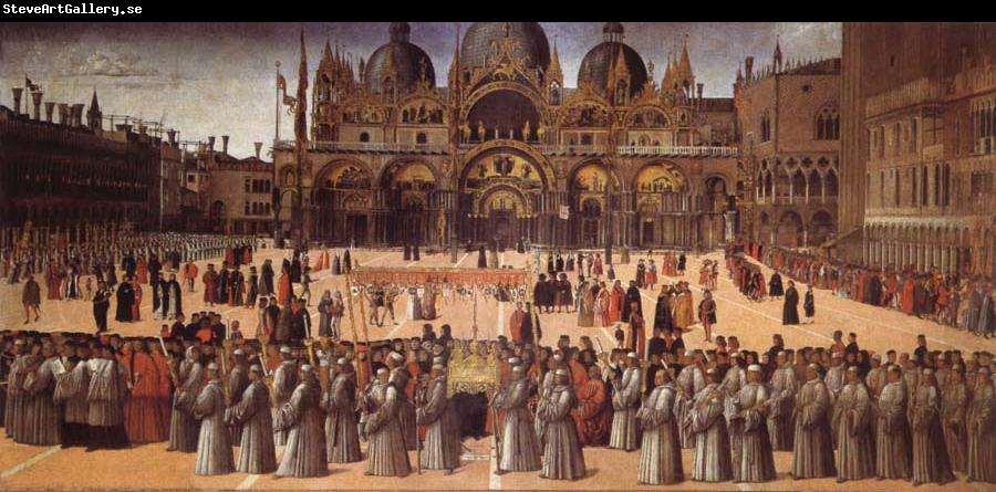 Giovanni Bellini Procession on the Piazza S. Marco